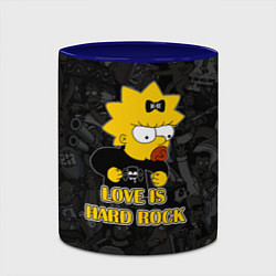 Кружка 3D Мэгги Симпсон love is Hard rock, цвет: 3D-белый + синий — фото 2