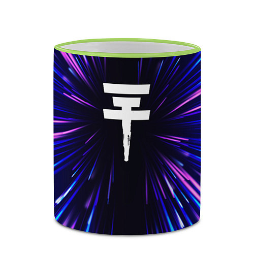 Кружка цветная Tokio Hotel neon energy / 3D-Светло-зеленый кант – фото 2