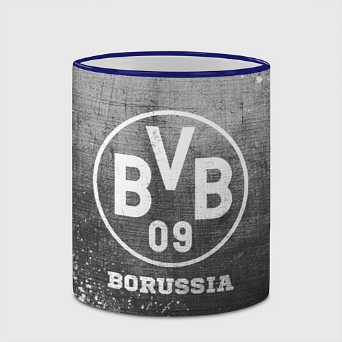 Кружка цветная Borussia - grey gradient / 3D-Синий кант – фото 2