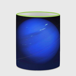 Кружка 3D Нептун с кольцами, цвет: 3D-светло-зеленый кант — фото 2