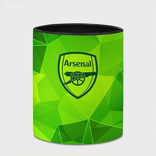 Кружка цветная Arsenal green poly / 3D-Белый + черный – фото 2