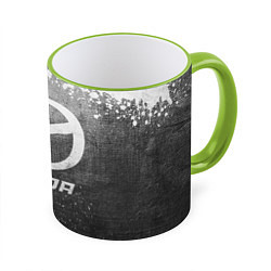 Кружка 3D Mazda - grey gradient, цвет: 3D-светло-зеленый кант