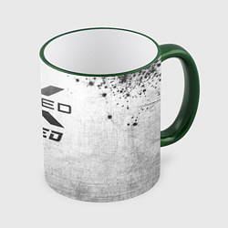 Кружка 3D Exeed - white gradient, цвет: 3D-зеленый кант