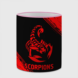 Кружка 3D Scorpions - red gradient, цвет: 3D-розовый кант — фото 2