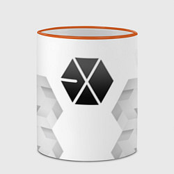 Кружка 3D Exo white poly, цвет: 3D-оранжевый кант — фото 2