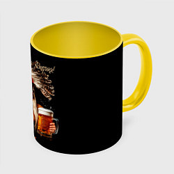 Кружка 3D Все дуреют с этой Америки, цвет: 3D-белый + желтый
