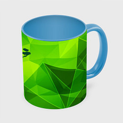Кружка 3D Akira green poly, цвет: 3D-белый + небесно-голубой