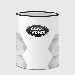 Кружка 3D Land Rover white poly, цвет: 3D-черный кант — фото 2