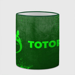 Кружка 3D Totoro - green gradient по-горизонтали, цвет: 3D-зеленый кант — фото 2