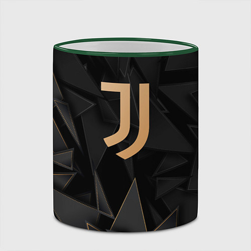 Кружка цветная Juventus golden poly / 3D-Зеленый кант – фото 2