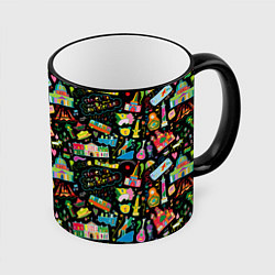 Кружка 3D Путешествие в Санкт-Петербург, цвет: 3D-черный кант