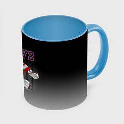 Кружка 3D Sergey Bobrovsky is goalkeeper of the Florida Pant, цвет: 3D-белый + небесно-голубой