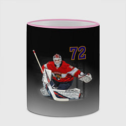 Кружка 3D Sergey Bobrovsky is goalkeeper of the Florida Pant, цвет: 3D-розовый кант — фото 2