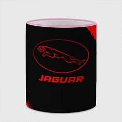 Кружка 3D Jaguar - red gradient, цвет: 3D-розовый кант — фото 2