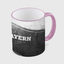 Кружка 3D Bayern - grey gradient по-горизонтали, цвет: 3D-розовый кант