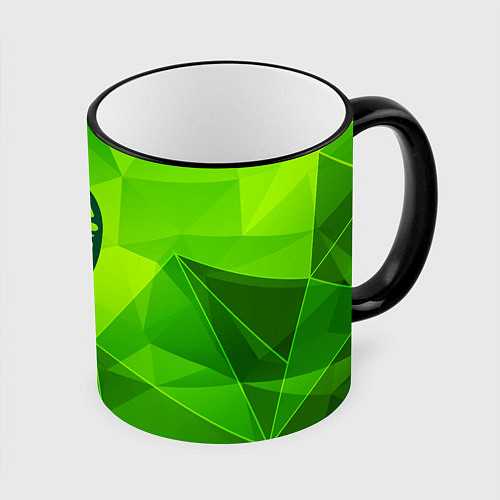 Кружка цветная Spirited Away green poly / 3D-Черный кант – фото 1
