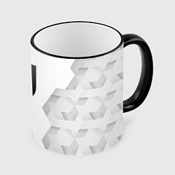 Кружка 3D Juventus white poly, цвет: 3D-черный кант