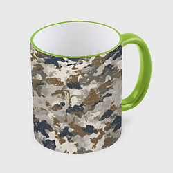 Кружка 3D Светлый камуфляж, цвет: 3D-светло-зеленый кант