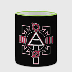 Кружка 3D 30 Seconds to Mars - poster, цвет: 3D-светло-зеленый кант — фото 2