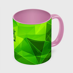 Кружка 3D Liverpool green poly, цвет: 3D-белый + розовый