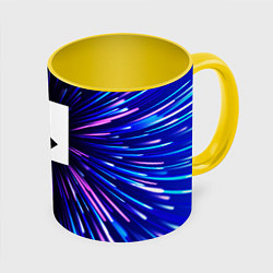 Кружка 3D Rust neon energy, цвет: 3D-белый + желтый