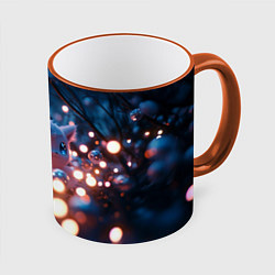 Кружка 3D Белый пушистый покемон, цвет: 3D-оранжевый кант