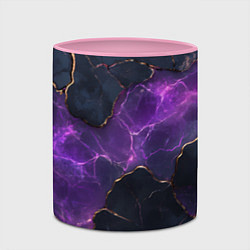 Кружка 3D Фиолетовый разлом с молниями, цвет: 3D-белый + розовый — фото 2