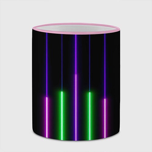 Кружка цветная Color Purple green pink / 3D-Розовый кант – фото 2