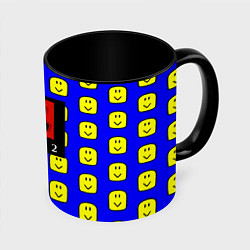 Кружка 3D Dota smile pattern, цвет: 3D-белый + черный