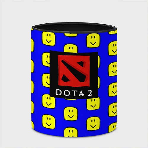 Кружка цветная Dota smile pattern / 3D-Белый + черный – фото 2