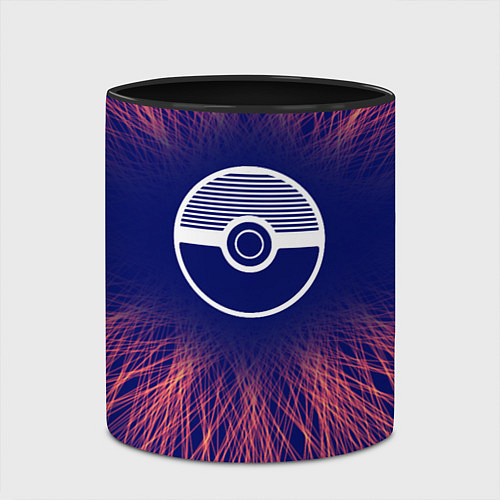 Кружка цветная Pokemon red energy / 3D-Белый + черный – фото 2
