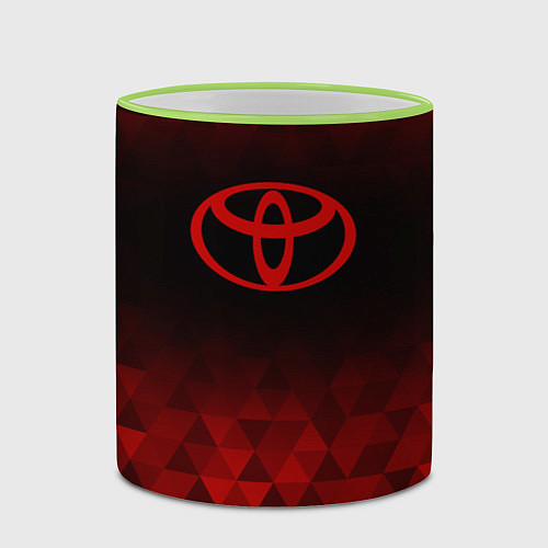 Кружка цветная Toyota red poly / 3D-Светло-зеленый кант – фото 2