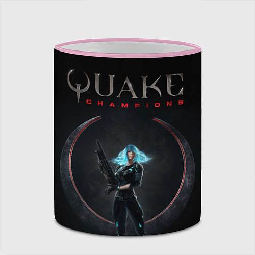 Кружка цветная Quake Champions - Nyx / 3D-Розовый кант – фото 2