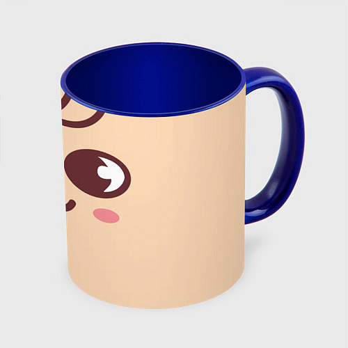 Кружка цветная PuppyM skzoo / 3D-Белый + синий – фото 1