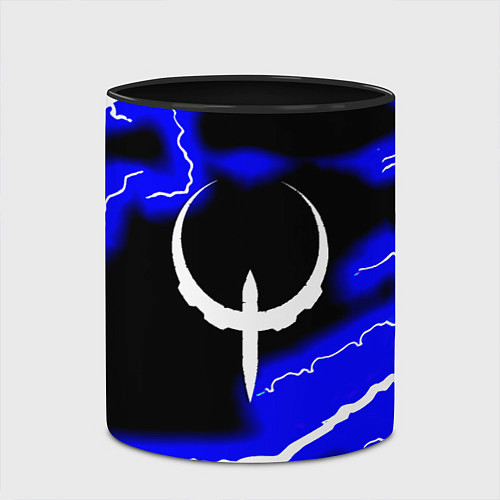 Кружка цветная Quake молнии шторм / 3D-Белый + черный – фото 2