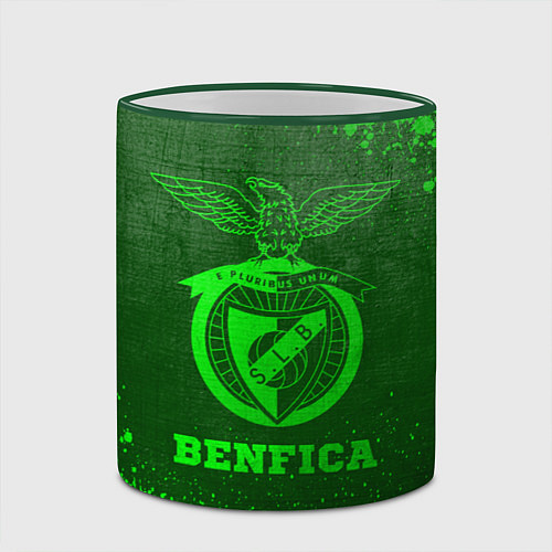 Кружка цветная Benfica - green gradient / 3D-Зеленый кант – фото 2