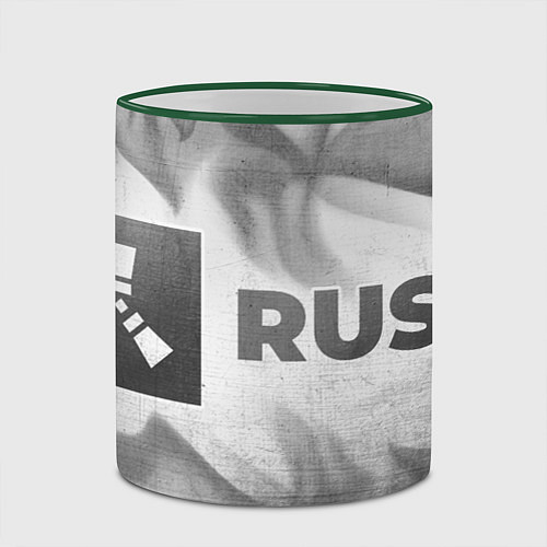 Кружка цветная Rust - white gradient по-горизонтали / 3D-Зеленый кант – фото 2