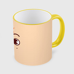 Кружка 3D Quokka skzoo, цвет: 3D-желтый кант