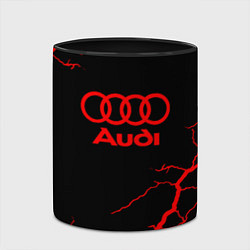 Кружка 3D Audi storm, цвет: 3D-белый + черный — фото 2