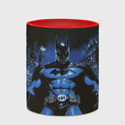 Кружка 3D Бэтмен синий город, цвет: 3D-белый + красный — фото 2