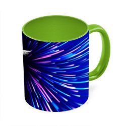 Кружка 3D Bon Jovi neon energy, цвет: 3D-белый + светло-зеленый