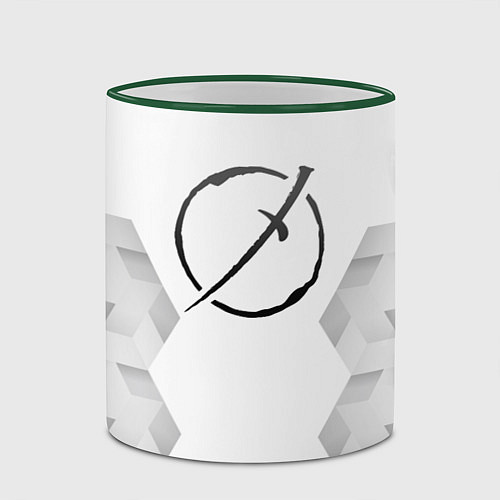 Кружка цветная Akame ga Kill white poly / 3D-Зеленый кант – фото 2