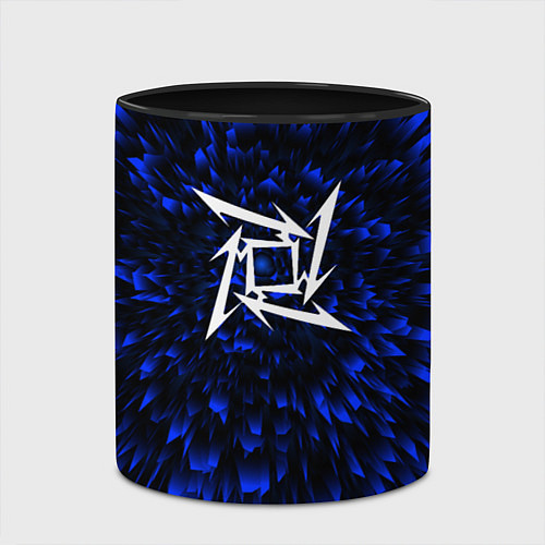 Кружка цветная Metallica blue energy / 3D-Белый + черный – фото 2