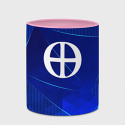 Кружка 3D Blue Exorcist blue poly, цвет: 3D-белый + розовый — фото 2