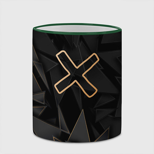 Кружка цветная A Silent Voice golden poly / 3D-Зеленый кант – фото 2