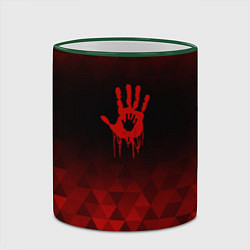 Кружка 3D Death Stranding red poly, цвет: 3D-зеленый кант — фото 2