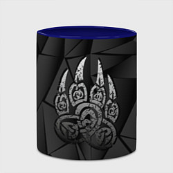 Кружка 3D Велес лапа медведя, цвет: 3D-белый + синий — фото 2