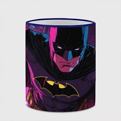 Кружка 3D Бэтмен в фиолетовом свете, цвет: 3D-синий кант — фото 2