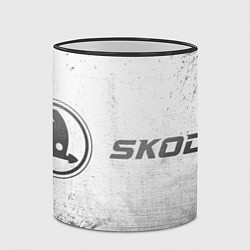 Кружка 3D Skoda - white gradient по-горизонтали, цвет: 3D-черный кант — фото 2