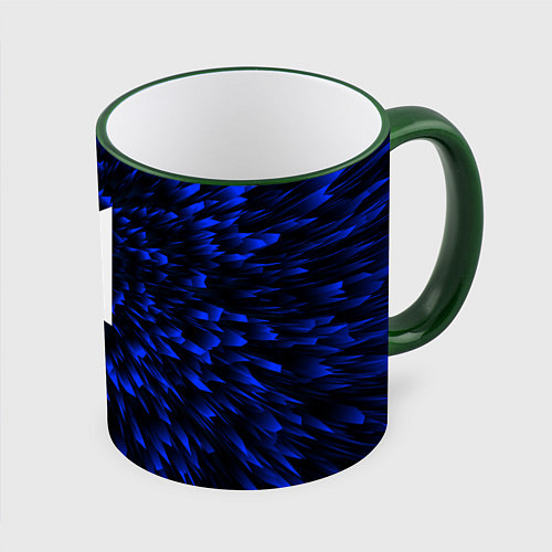 Кружка цветная BTS blue energy / 3D-Зеленый кант – фото 1